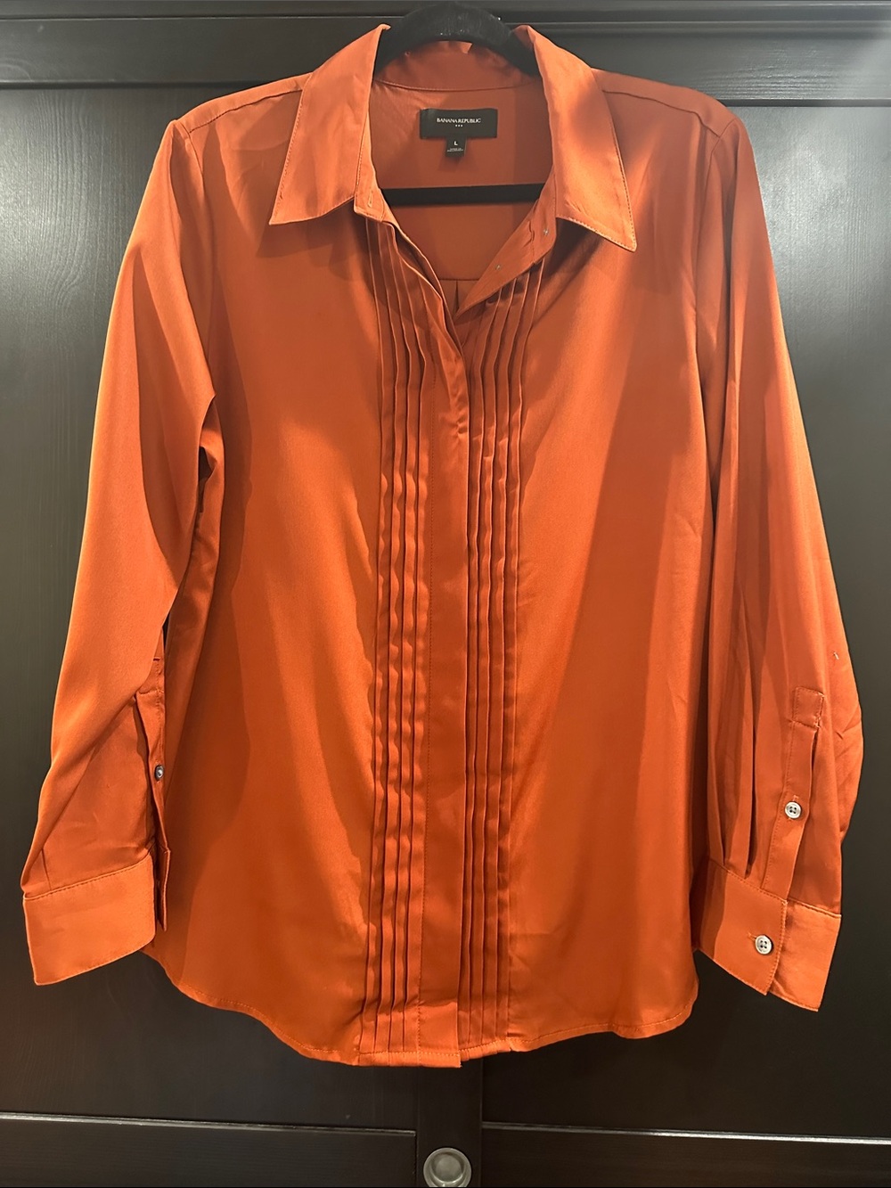 Banana Republic Bright Pintuck Button-Down Blouse